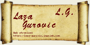 Laza Gurović vizit kartica